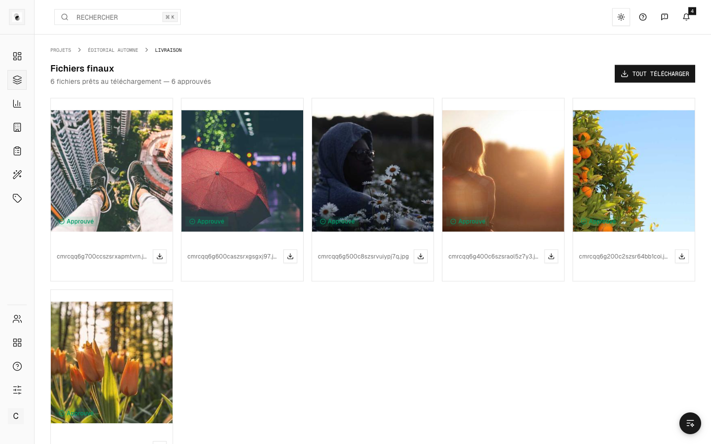 La page de livraison